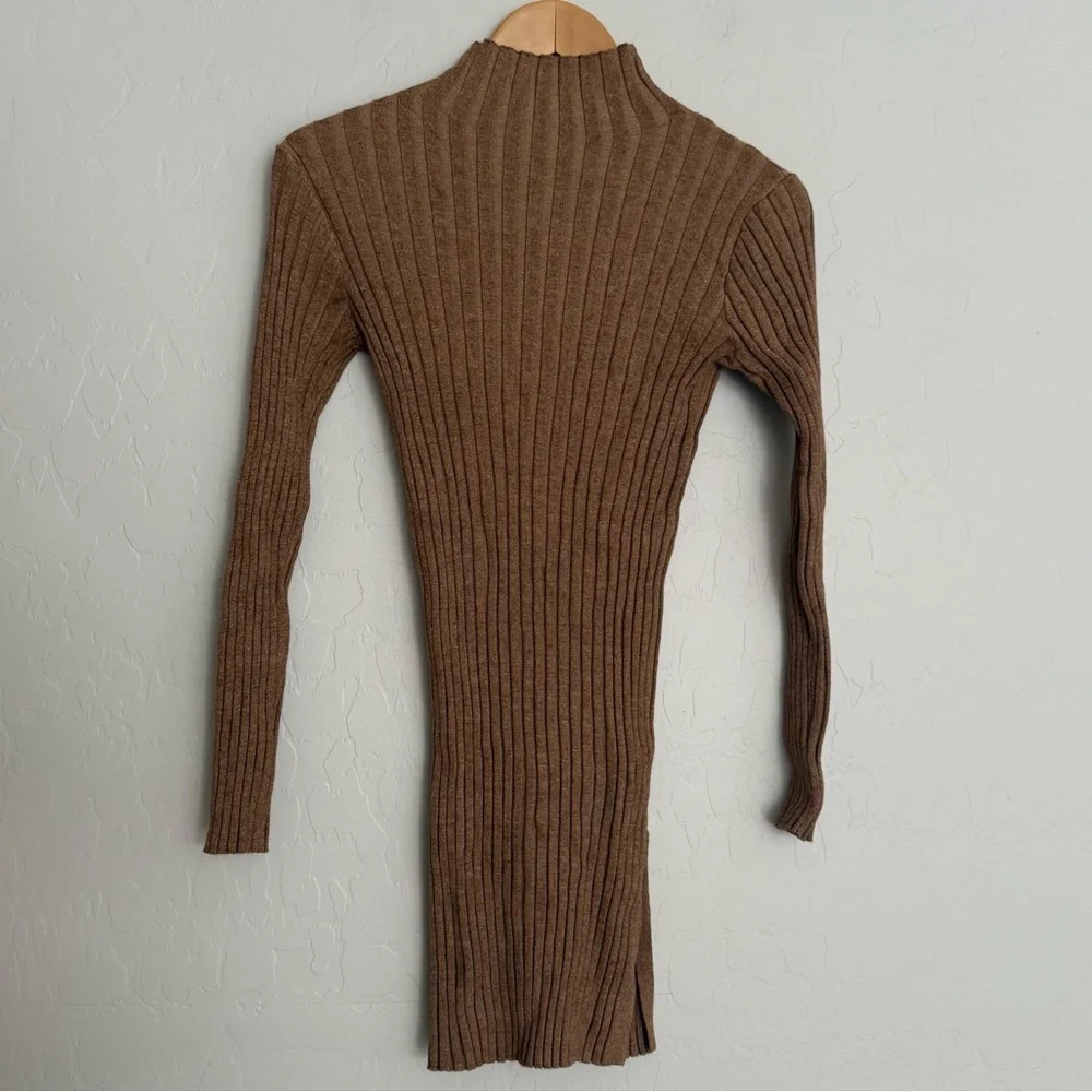 SNDYS. Ribbed Sweater Dress Size Small S Brown / Tan Revolve - Picture 3 of 7